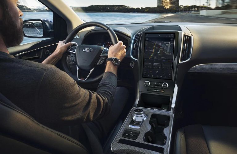 Cockpit view of the 2023 Ford Edge