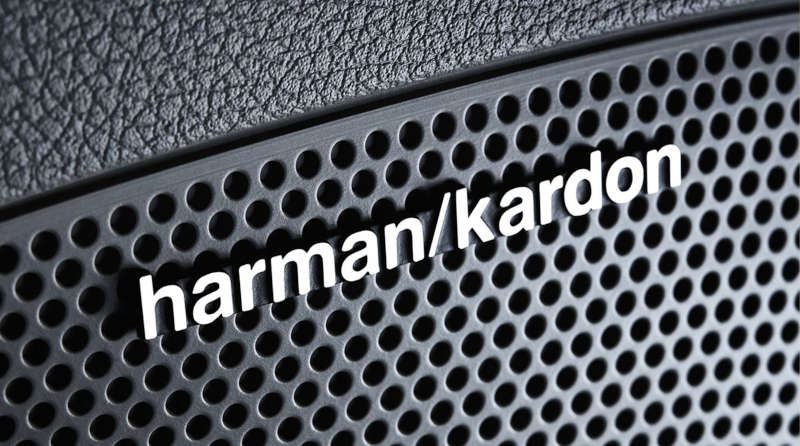 A closeup of the optional Harman/Kardon audio system available in the 2025 Kia Soul