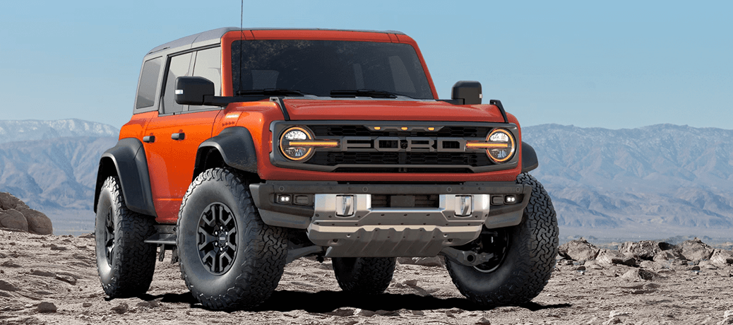 Front view of the 2023 Ford Bronco Raptor