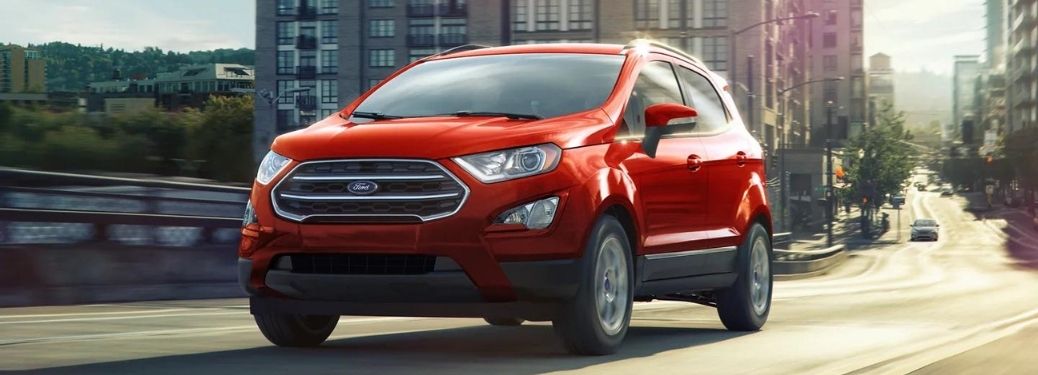 2022 Ford EcoSport Red driving on the road