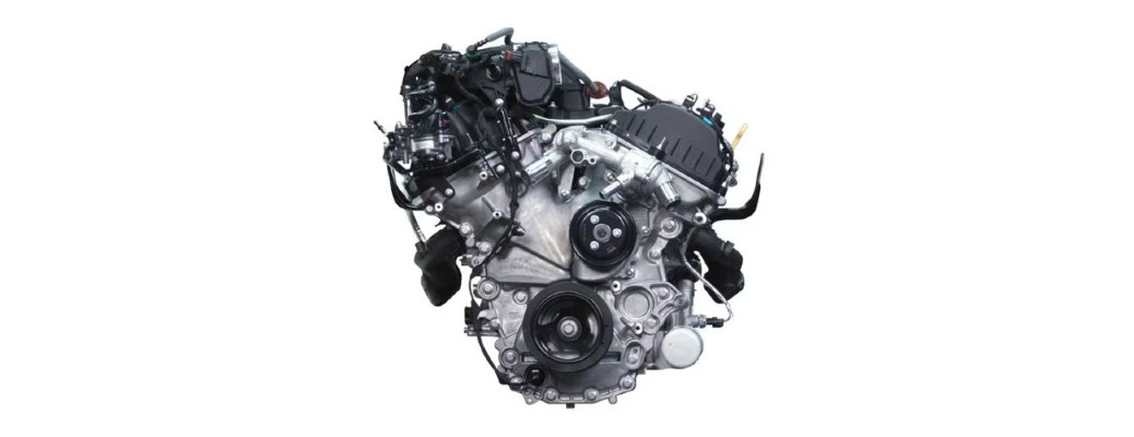 Ford EcoBoost engine on white background
