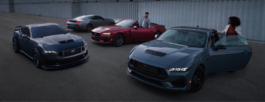 Several 2024 Ford Mustang parked