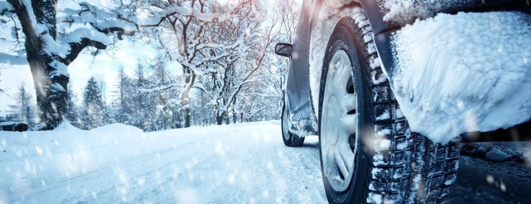 Vehicle tire in winter