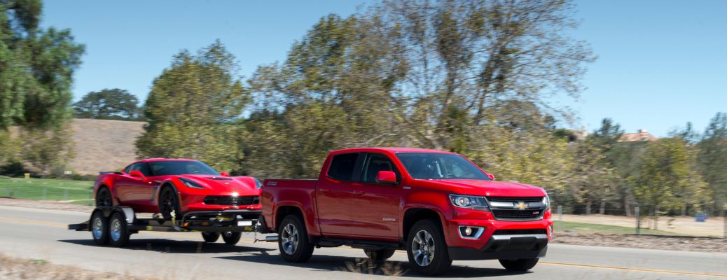 2018 Chevy Colorado red towing