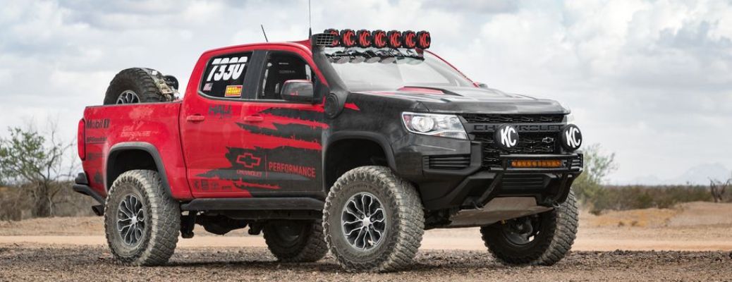 2021 Chevy Colorado Red on the road