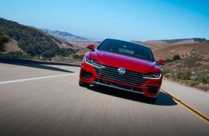 2019 Volkswagen Arteon red driving on the road