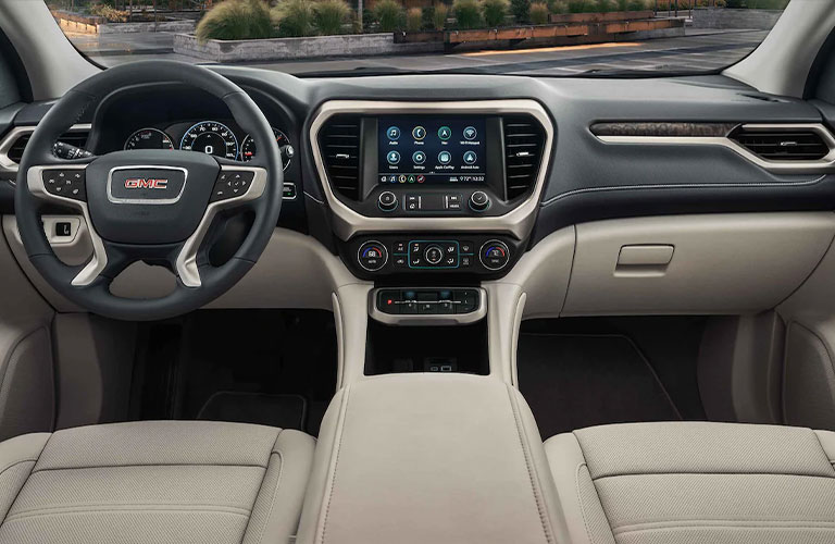 Dashboard view of the 2022 GMC Acadia