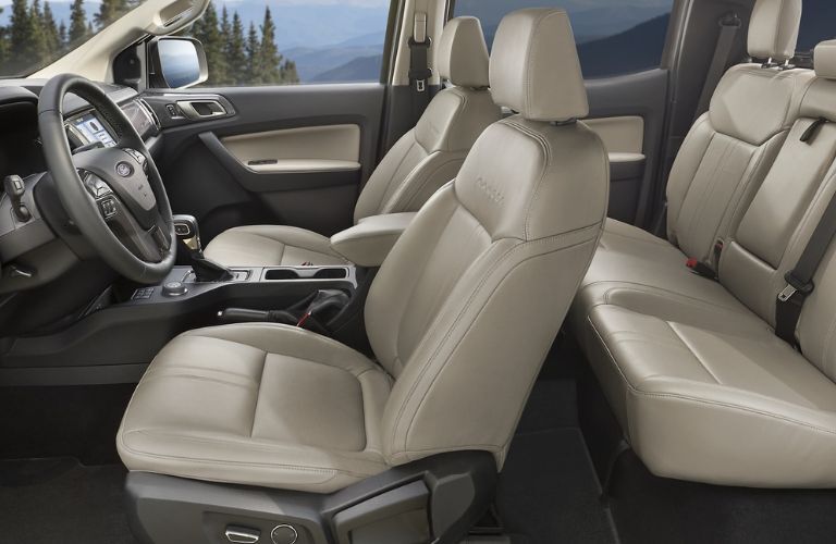 Seating arrangement view of the 2023 Ford Ranger