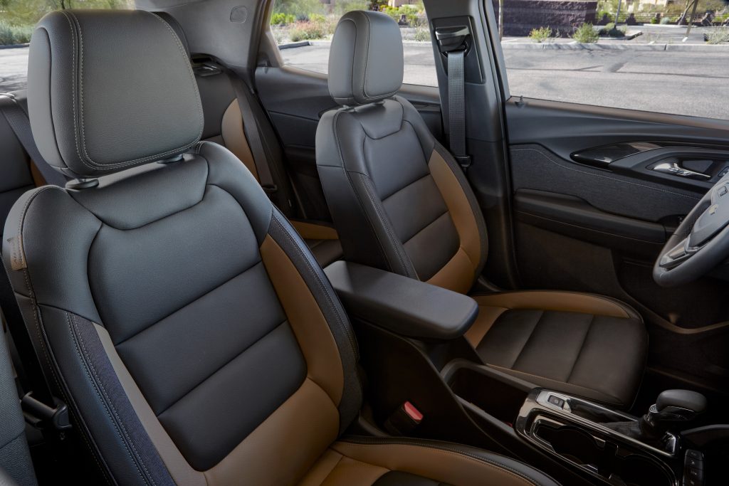 Interior and seats of the 2021 Chevrolet Trailblazer