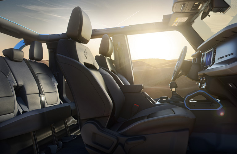 Interior of the 2021 Ford Bronco