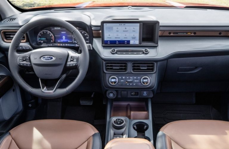 Interior of the Front 2022 Ford Maverick