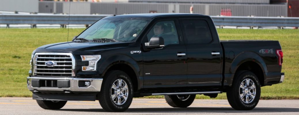 2016 Ford F-150 front and side view