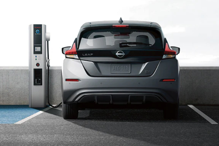 2024 Nissan Leaf Charging at Public EV Charger
