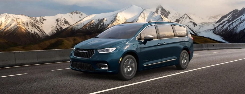 2023 Chrysler Pacifica Plug-in Hybrid driving on the road
