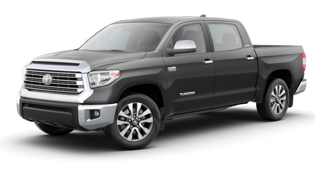Magnetic Gray Metallic 2020 Toyota Tundra on White Background