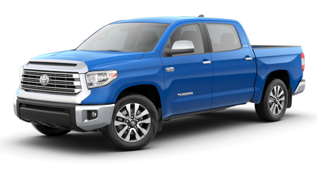 Voodoo Blue 2020 Toyota Tundra on White Background