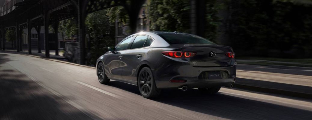 rear quarter view of the Mazda3 sedan