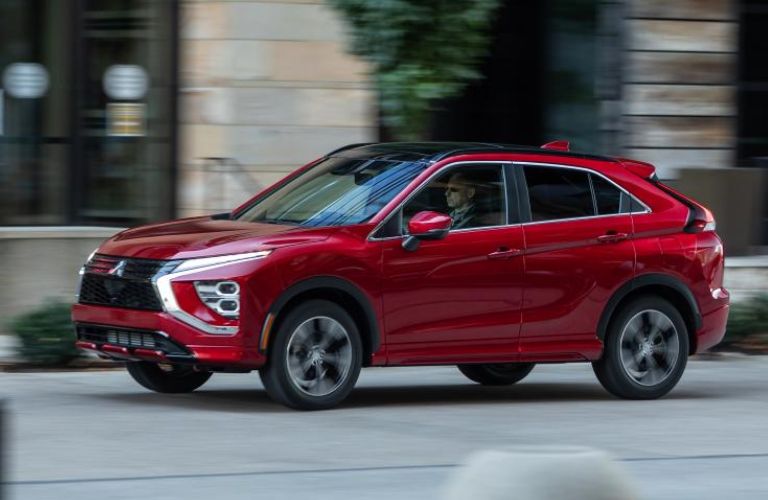2022 Mitsubishi Eclipse Cross red driving on concrete