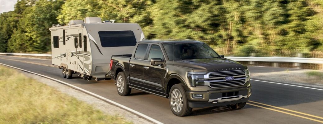 2025 Ford F-150 towing a trailer