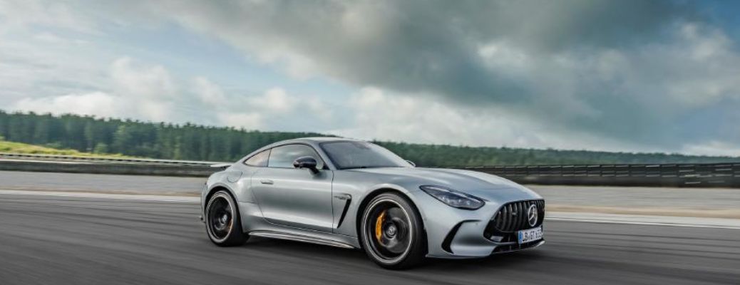 Mercedes AMG GT Coupe on the road