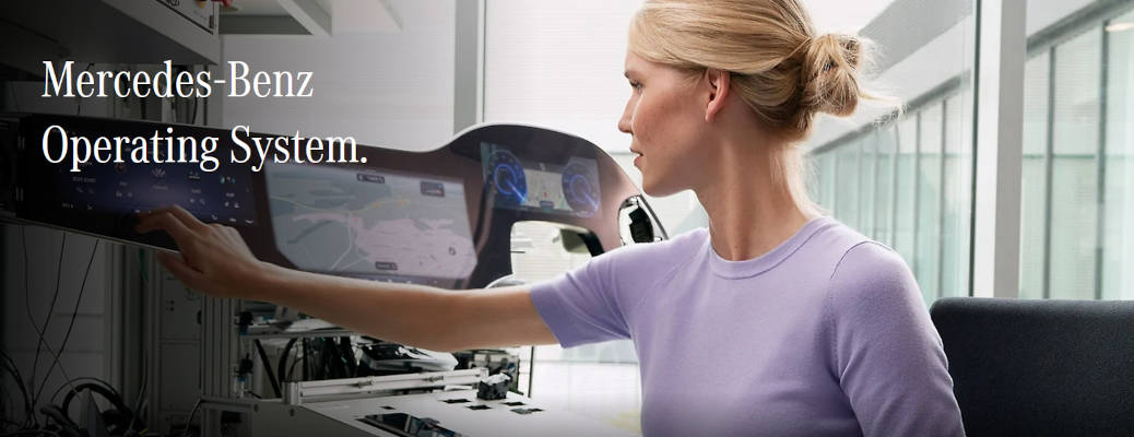 A woman working on the development of the MB.OS