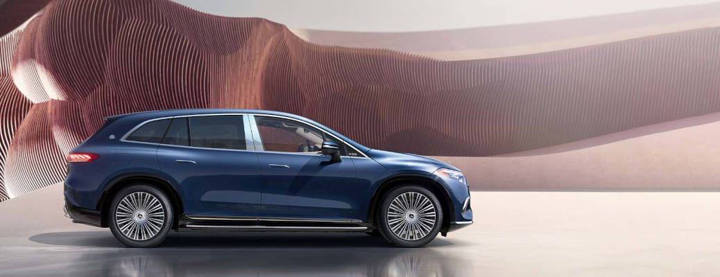 A side external view of the 2025 Mercedes-Maybach EQS 680 SUV