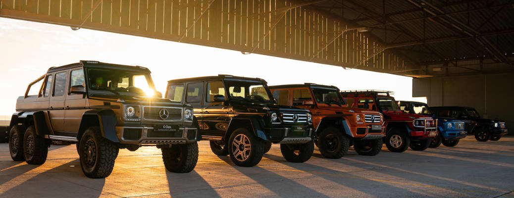 An array of Mercedes-Benz G-Class special models