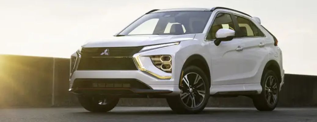 Front three-quarter view of the 2024 Mitsubishi Eclipse Cross parked