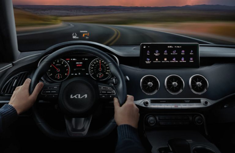 dashboard view of the 2023 Kia Stinger