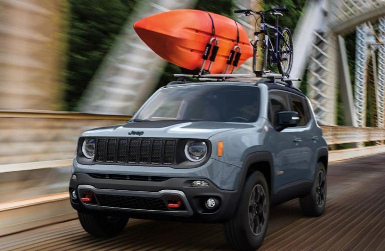 2023 Jeep Renegade hauling a boat