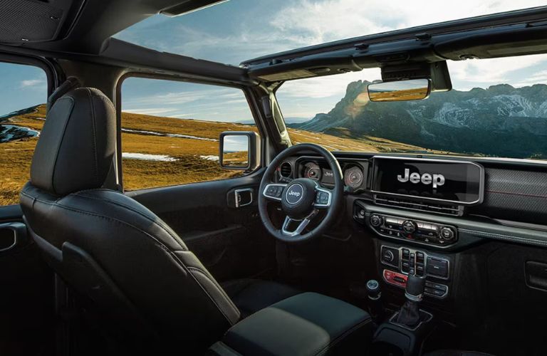 Interior of the 2024 Jeep Wrangler 