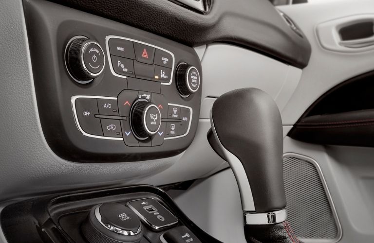 Interior component of the 2024 Jeep Compass is shown.