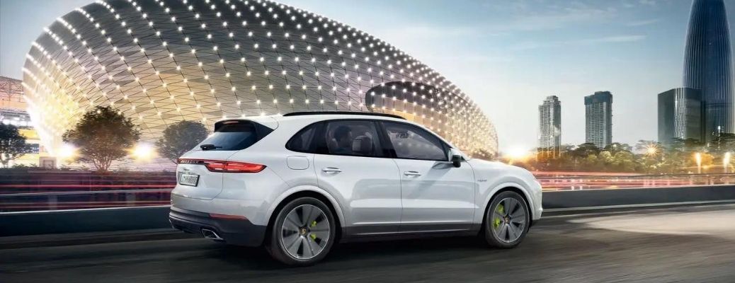 A 2022 Porsche Cayenne is running on the road