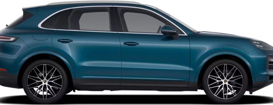 Side view of the 2026 Porsche Cayenne Blue