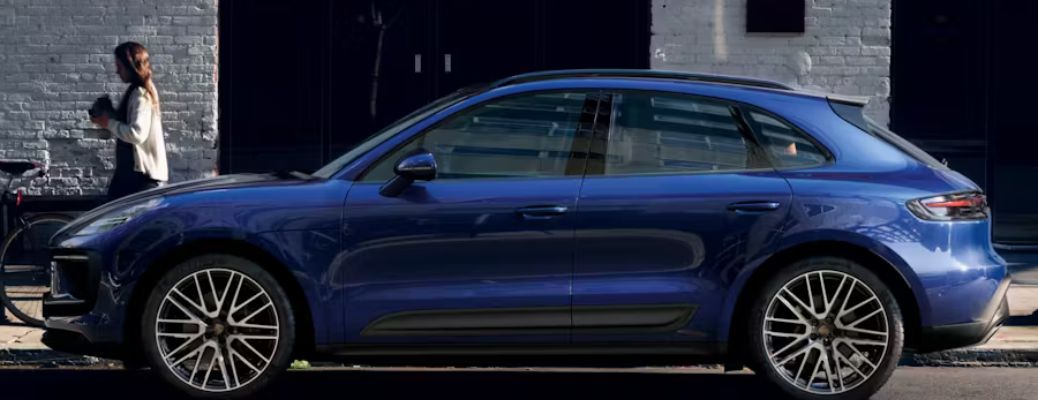 Side view of the 2026 Porsche Macan Blue