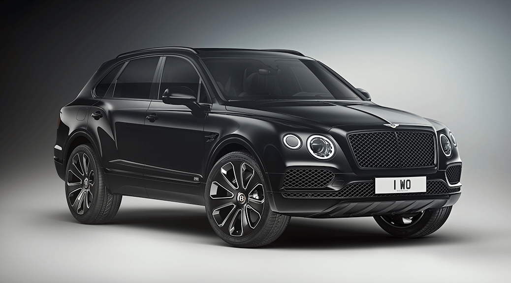 Front passenger's side view of the all new Bentley Bentayga V8 Design Series