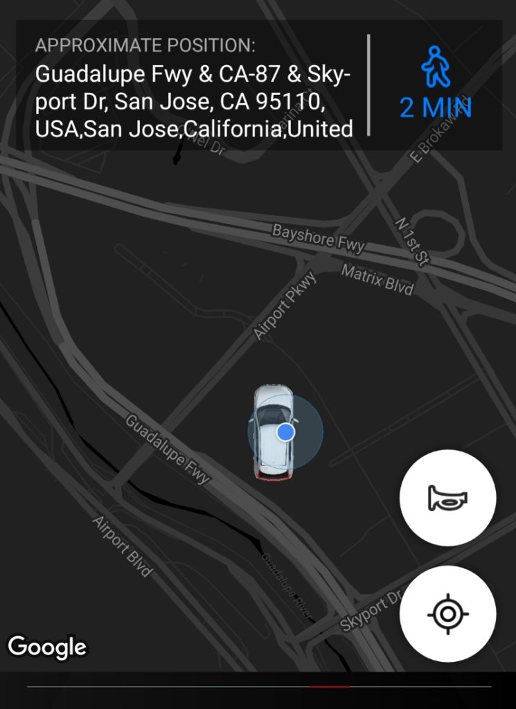 Mitsubishi Connect App Vehicle Locate on GPS