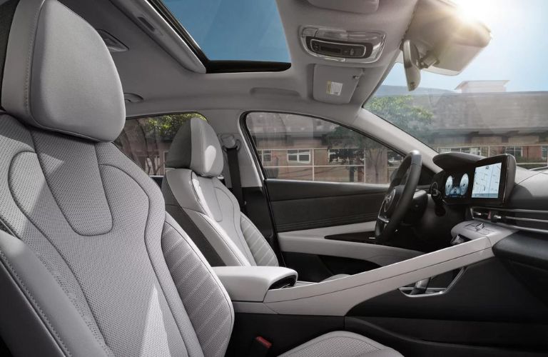 side view of the front seats of the 2023 Hyundai Elantra