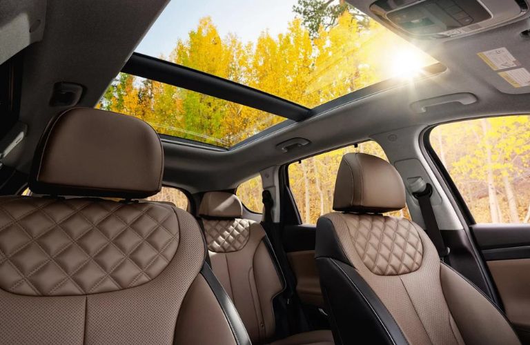 2023 Hyundai Santa FE Hybrid seats view sunroof view