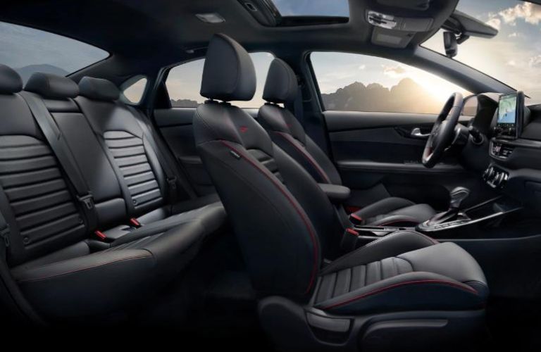 Side view of seats of the 2023 Kia Forte