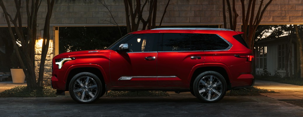 2024 Toyota Sequoia in red side view
