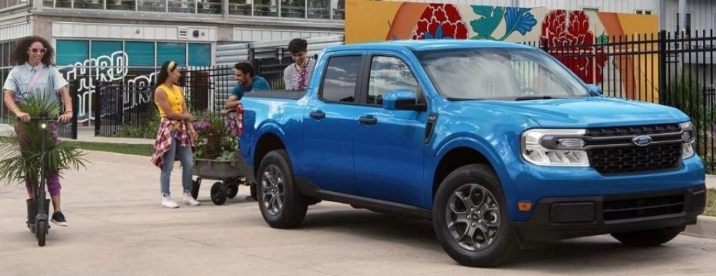 2022 Ford Maverick side and front view